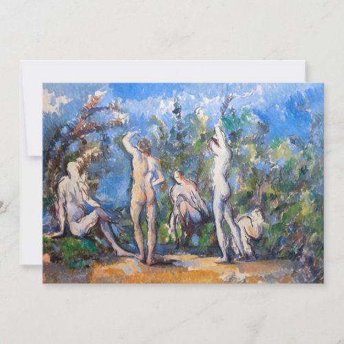 Paul Cezanne _ Five Bathers Invitation