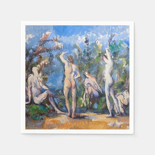 Paul Cezanne - Five Bathers Napkins (Front)