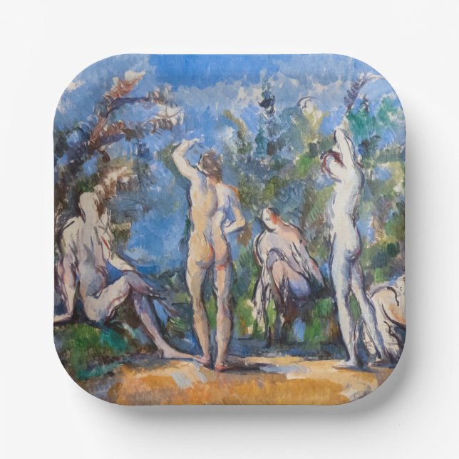 Paul Cezanne - Five Bathers Paper Plates (Front)
