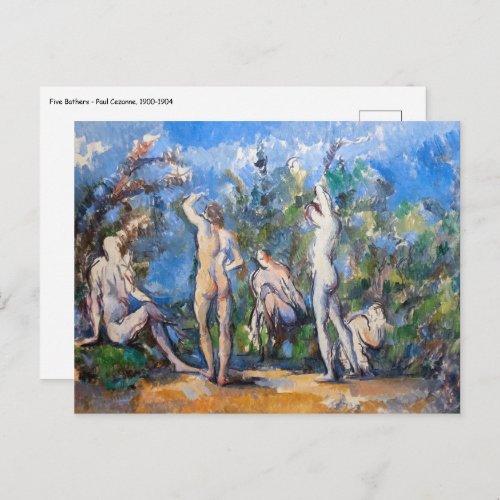 Paul Cezanne _ Five Bathers Postcard