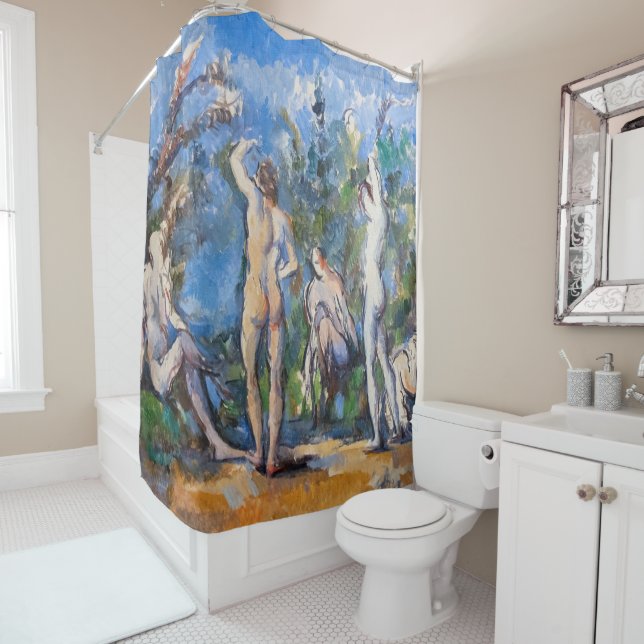 Paul Cezanne - Five Bathers Shower Curtain (In Situ)