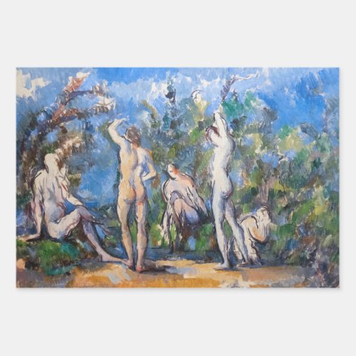 Paul Cezanne _ Five Bathers Wrapping Paper Sheets