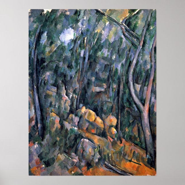 Paul Cezanne - Forest in the caves Poster (Front)