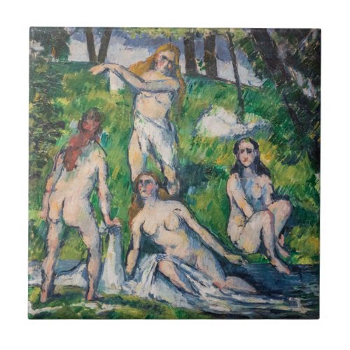 Paul Cezanne _ Four Bathers Ceramic Tile