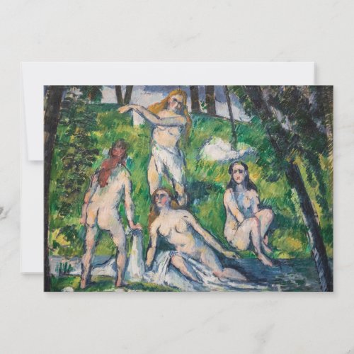 Paul Cezanne _ Four Bathers Invitation