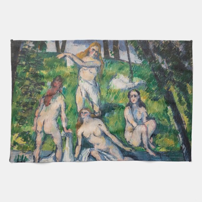 Paul Cezanne - Four Bathers Kitchen Towel (Horizontal)