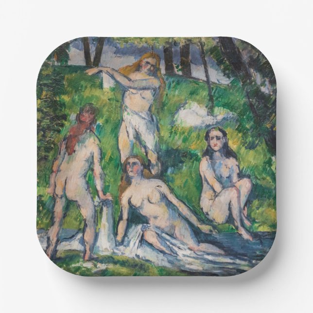 Paul Cezanne - Four Bathers Paper Plates (Front)