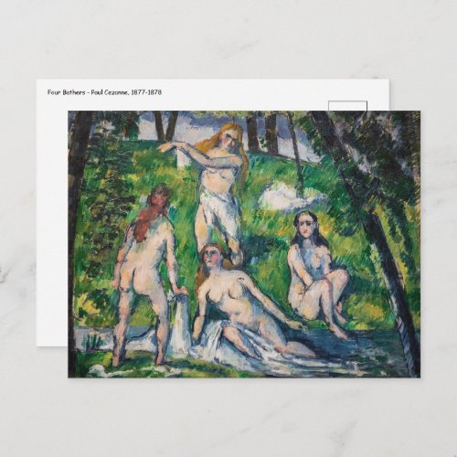 Paul Cezanne _ Four Bathers Postcard