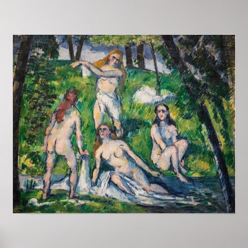 Paul Cezanne _ Four Bathers Poster