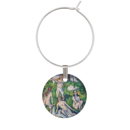 Paul Cezanne _ Four Bathers Wine Charm