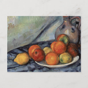 Paul Cezanne - Fruit And A Jug On A Table Holiday Postcard