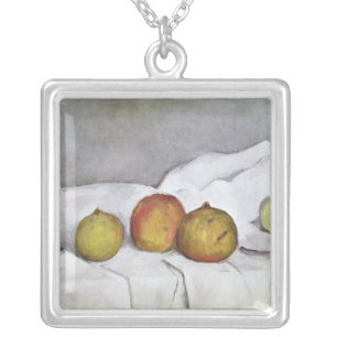 Paul Cezanne   Fruit on a Cloth, c.1890 Silver Plated Necklace