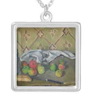 Paul Cezanne   Fruit, Serviette and Milk Jug, c.18 Silver Plated Necklace