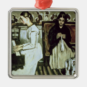 Paul Cezanne   Girl at the Piano , 1868-69 Metal Ornament