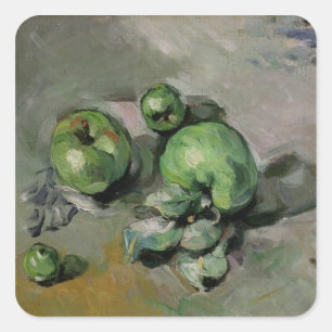 Paul Cezanne Green Apples, c.1872-73 Square Sticker