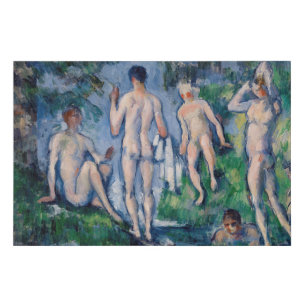 Paul Cezanne - Group of Bathers Faux Canvas Print