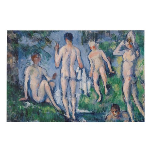 Paul Cezanne _ Group of Bathers Faux Canvas Print