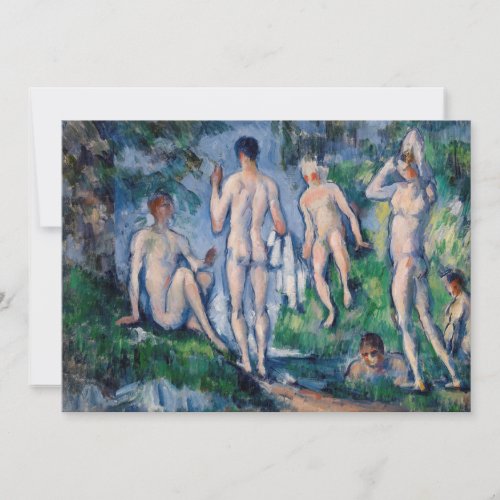 Paul Cezanne _ Group of Bathers Invitation