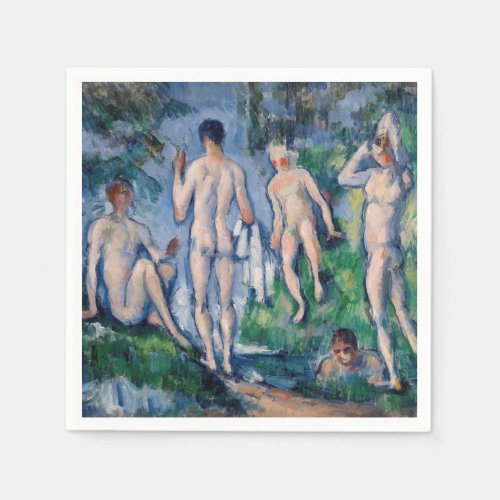 Paul Cezanne _ Group of Bathers Napkins