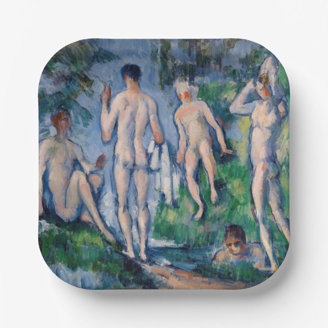 Paul Cezanne - Group of Bathers Paper Plates (Front)