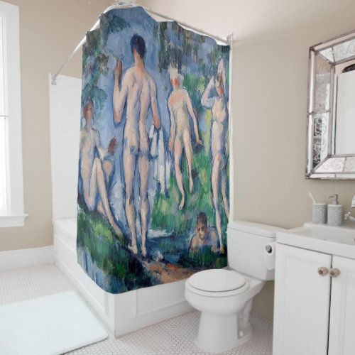 Paul Cezanne _ Group of Bathers Shower Curtain
