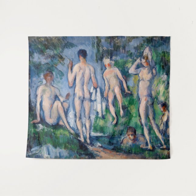 Paul Cezanne - Group of Bathers  Tapestry (Front (Horizontal))