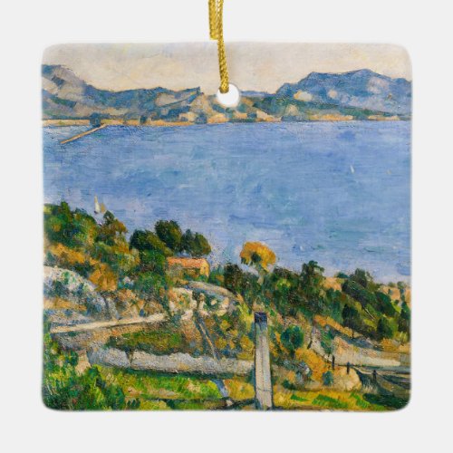 Paul Cezanne _ Gulf of Marseille seen from Estaque Ceramic Ornament