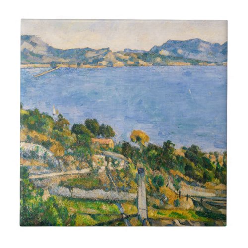 Paul Cezanne _ Gulf of Marseille seen from Estaque Ceramic Tile