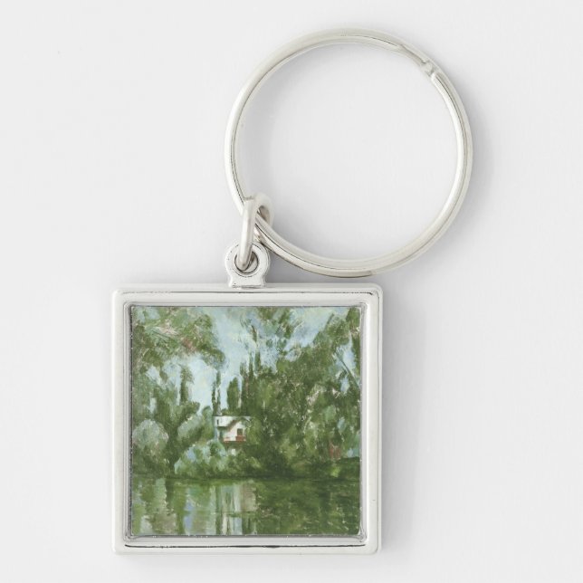 Paul Cezanne | House on the Banks of the Marne, 18 Keychain (Front)