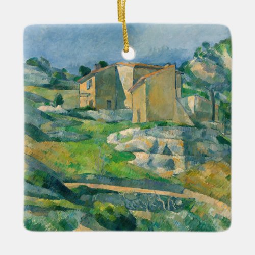 Paul Cezanne _ Houses in Provence Riaux Valley Ceramic Ornament