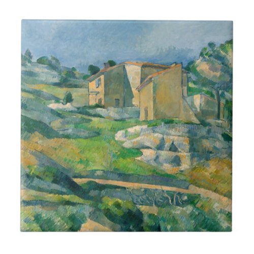 Paul Cezanne _ Houses in Provence Riaux Valley Ceramic Tile
