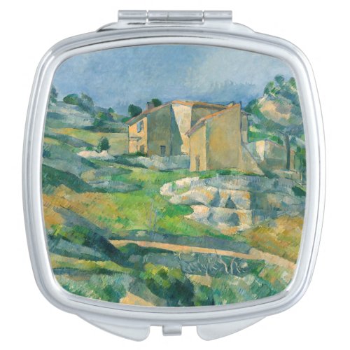 Paul Cezanne _ Houses in Provence Riaux Valley Compact Mirror