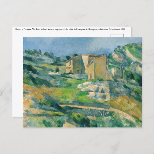 Paul Cezanne _ Houses in Provence Riaux Valley Postcard