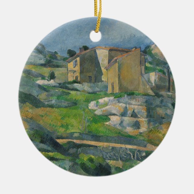 Paul Cezanne | Houses in the Provence: The Riaux V Ceramic Ornament (Front)