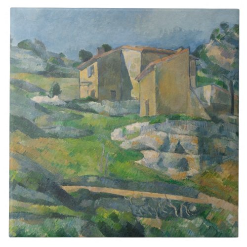 Paul Cezanne  Houses in the Provence The Riaux V Ceramic Tile