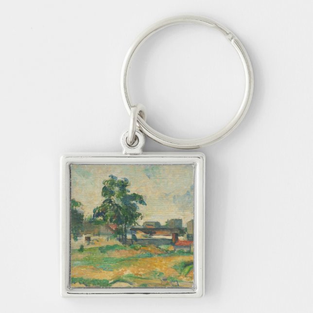 Paul Cezanne | Landscape near Paris, c. 1876 (oil  Keychain (Front)