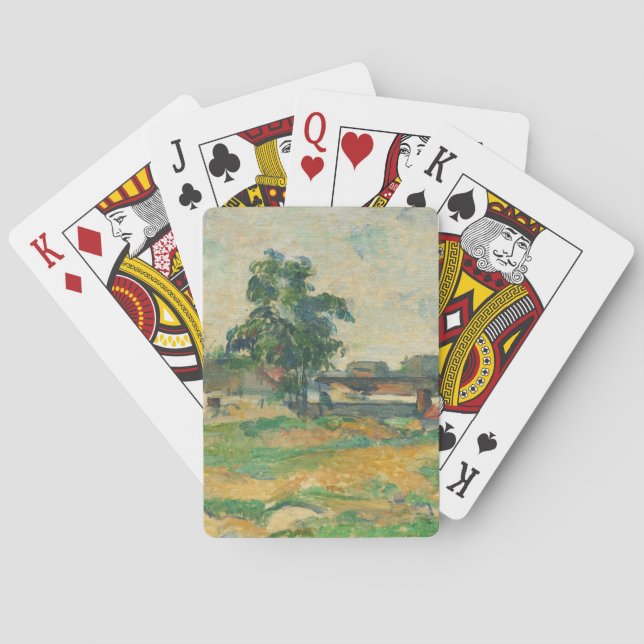 Paul Cezanne | Landscape near Paris, c. 1876 (oil  Poker Cards (Back)