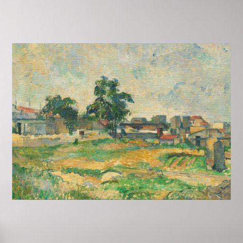 Paul Cezanne  Landscape near Paris c 1876 oil  Poster