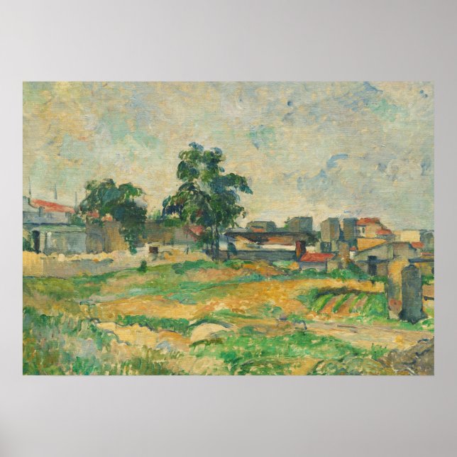 Paul Cezanne | Landscape near Paris, c. 1876 (oil  Poster (Front)