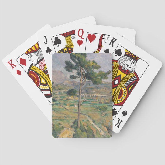 Paul Cezanne | Landscape with viaduct Poker Cards (Back)