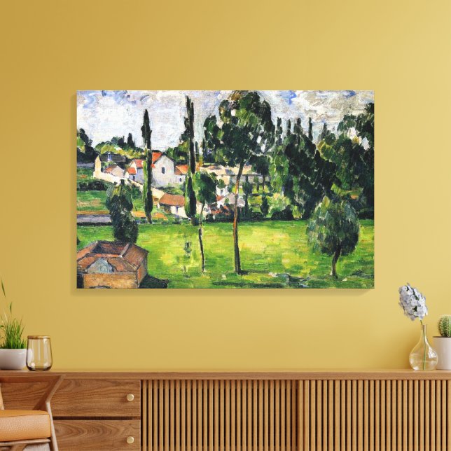 Paul Cezanne - Landscape with Waterline, Canvas Print (Insitu(LivingRoom))