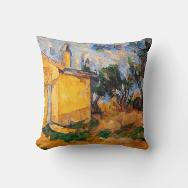 Paul Cezanne - Le Cabanon de Jourdan Throw Pillow (Front)