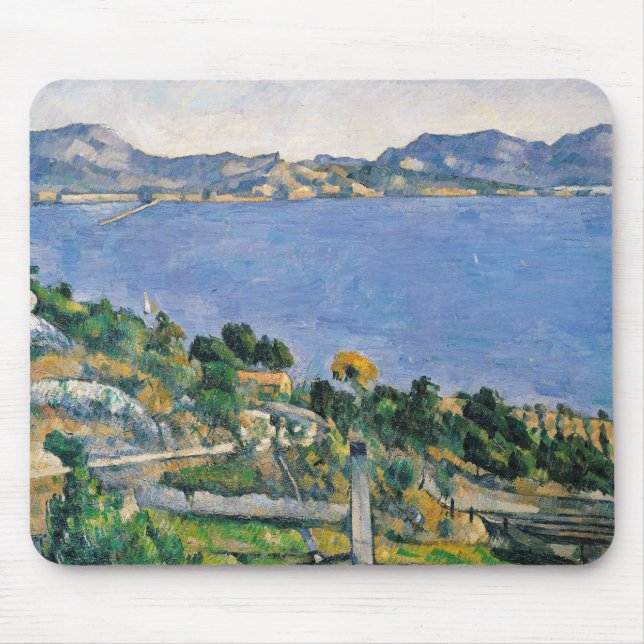 Paul Cezanne | L'Estaque, View of the Bay of Marse Mouse Pad (Front)