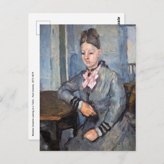 Paul Cezanne - Madame Cezanne Leaning on a Table Postcard (Front/Back)