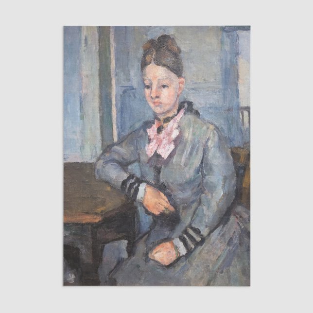 Paul Cezanne - Madame Cezanne Leaning on a Table Tissue Paper (Creator Uploaded)