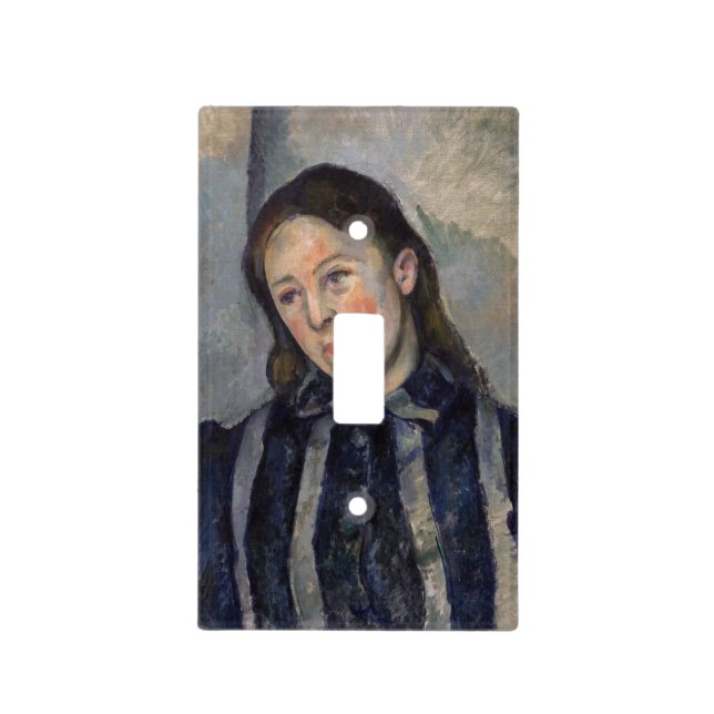 Paul Cezanne - Madame Cezanne with Loosened Hair Light Switch Cover (Front)