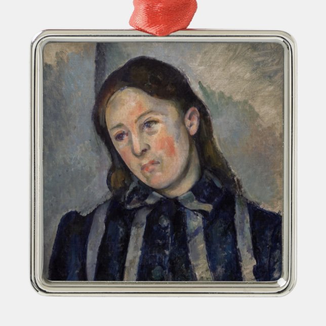 Paul Cezanne - Madame Cezanne with Loosened Hair Metal Ornament (Front)