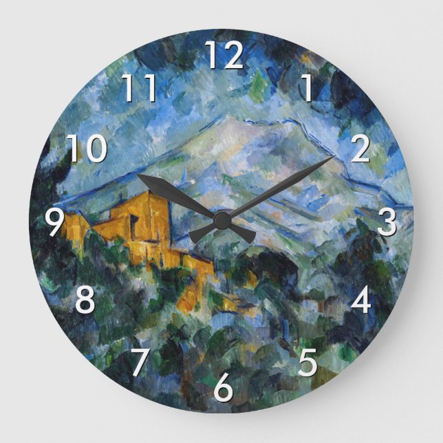 Paul Cezanne - Mont Saint-Victoire & Chateau Noir Large Clock (Front)