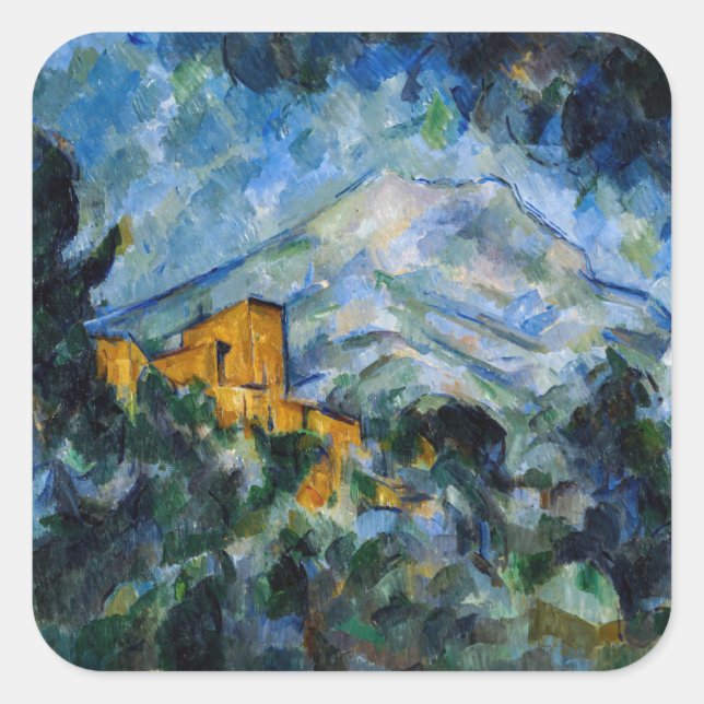 Paul Cezanne - Mont Saint-Victoire & Chateau Noir Square Sticker (Front)