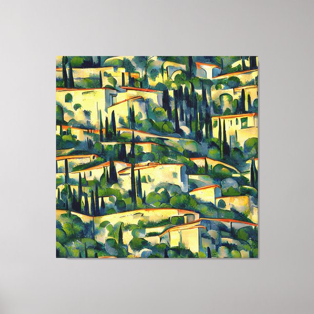 Paul Cézanne - Mont Sainte-Victoire 1887 Style Art Canvas Print (Front)